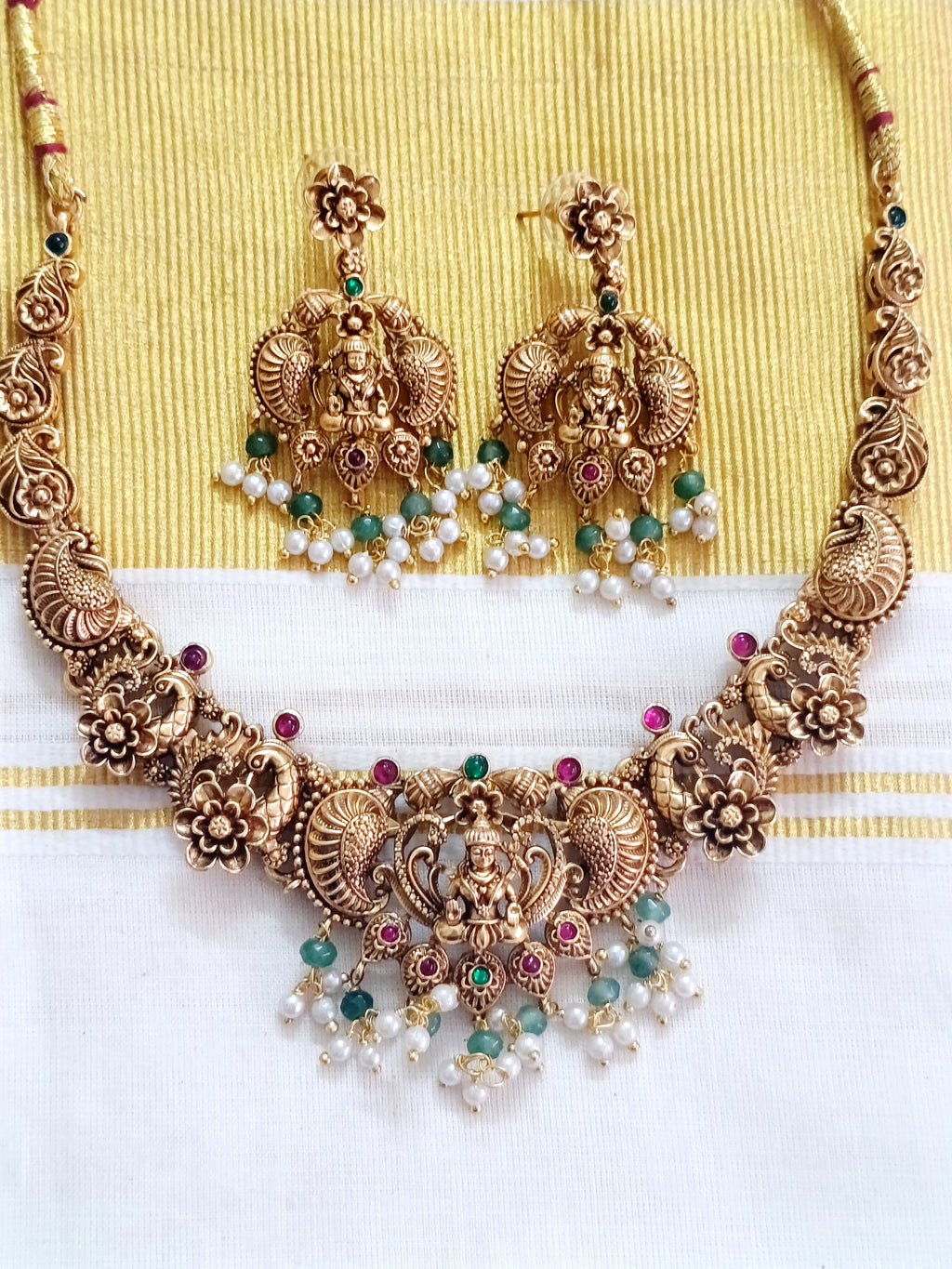 Lakshmi Nagas Necklace Set V209