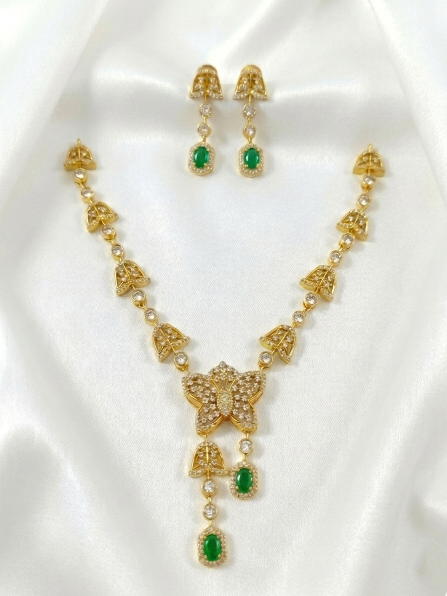 AD Butterfly Necklace Set V111