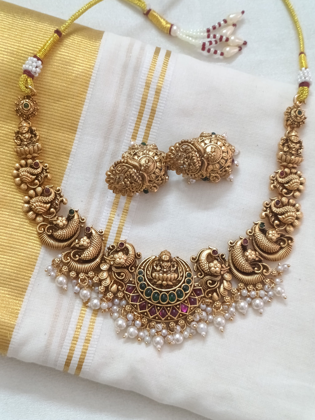 Lakshmi Nagas Necklace Set V24