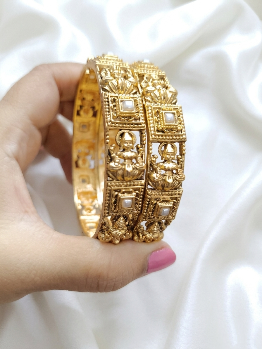 Lakshmi Pearl Bangle Set of 2