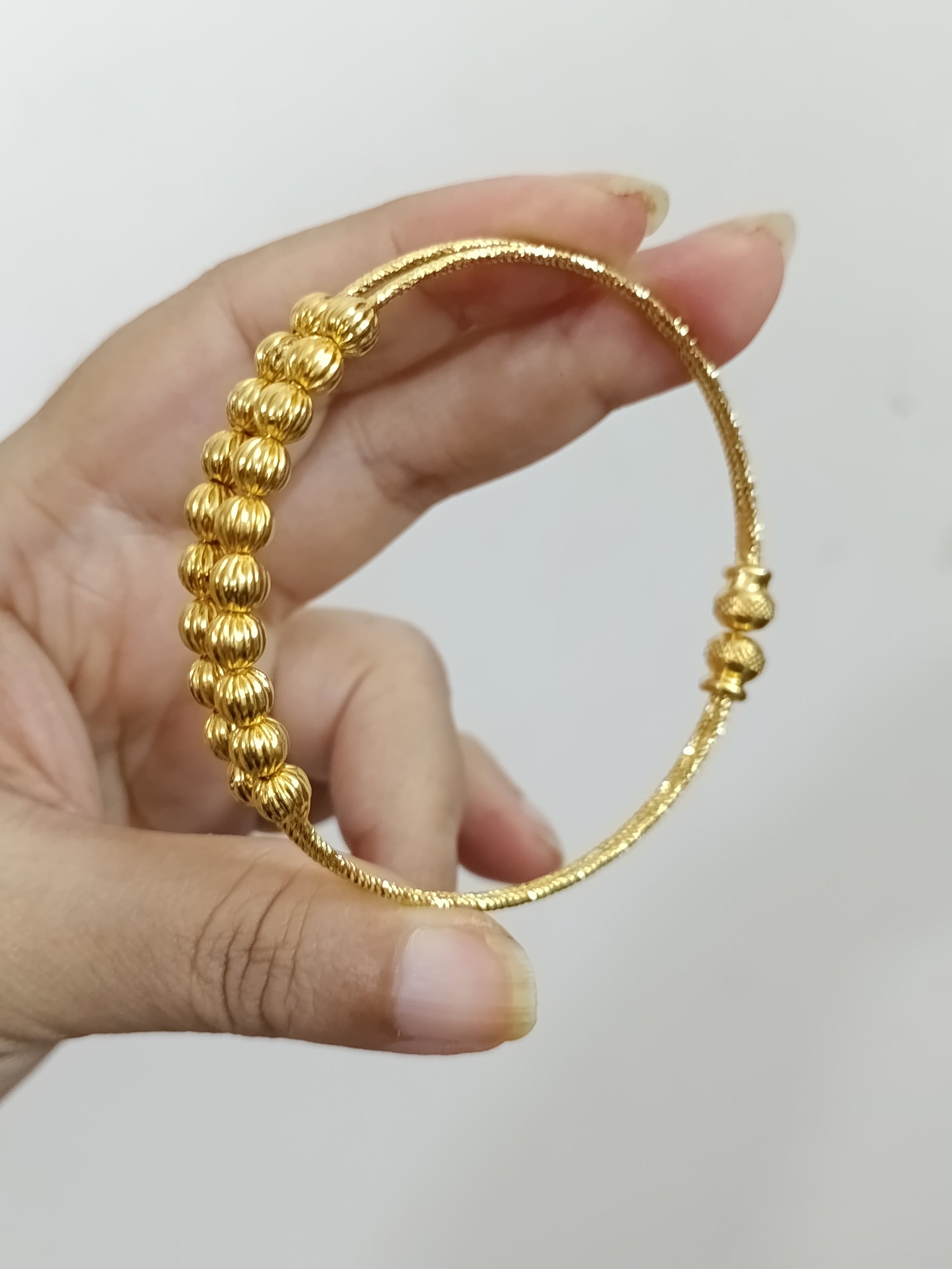 Micro Polish Ball Open Bangle