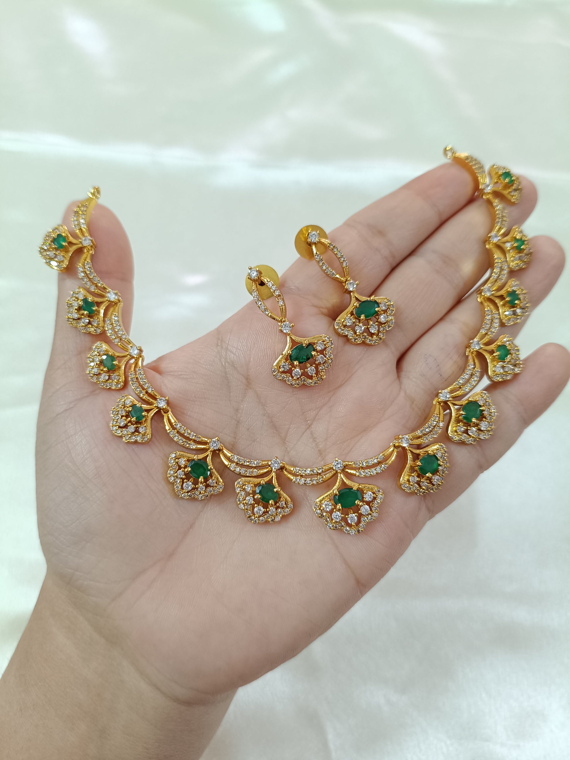 AD Stone Necklace Set V45