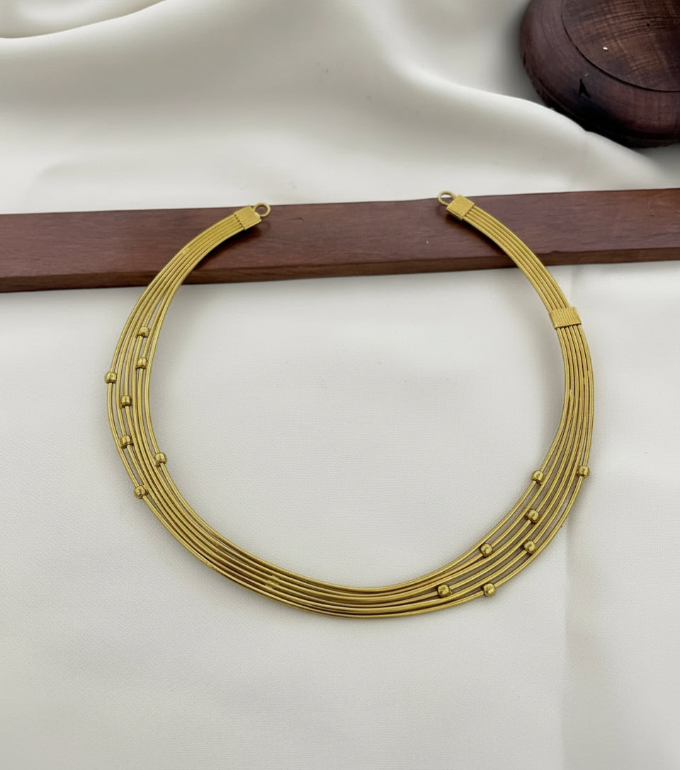 Matte Finish Plain Hasli Necklace