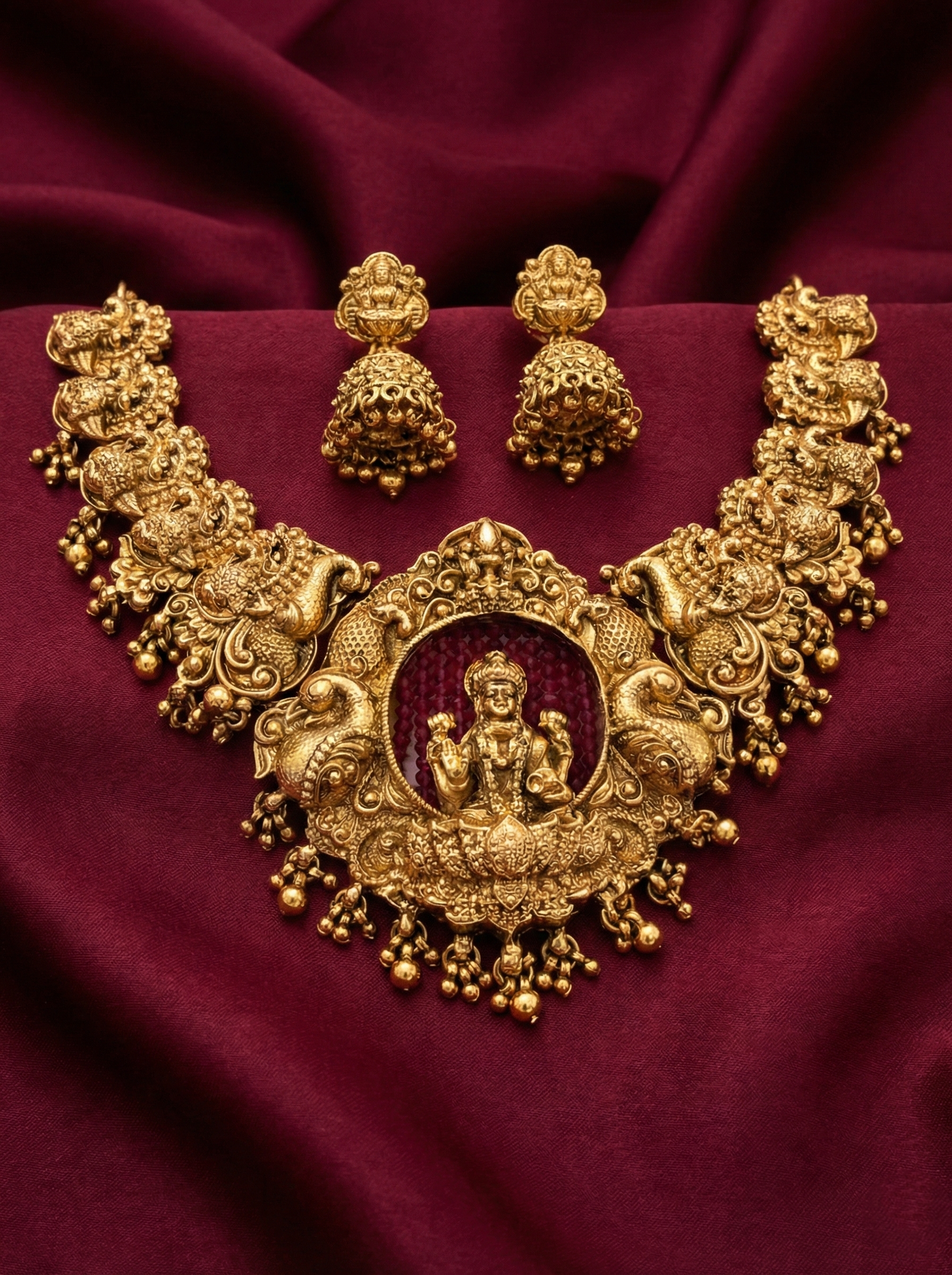 Swarna Lakshmi Temple Necklace Set