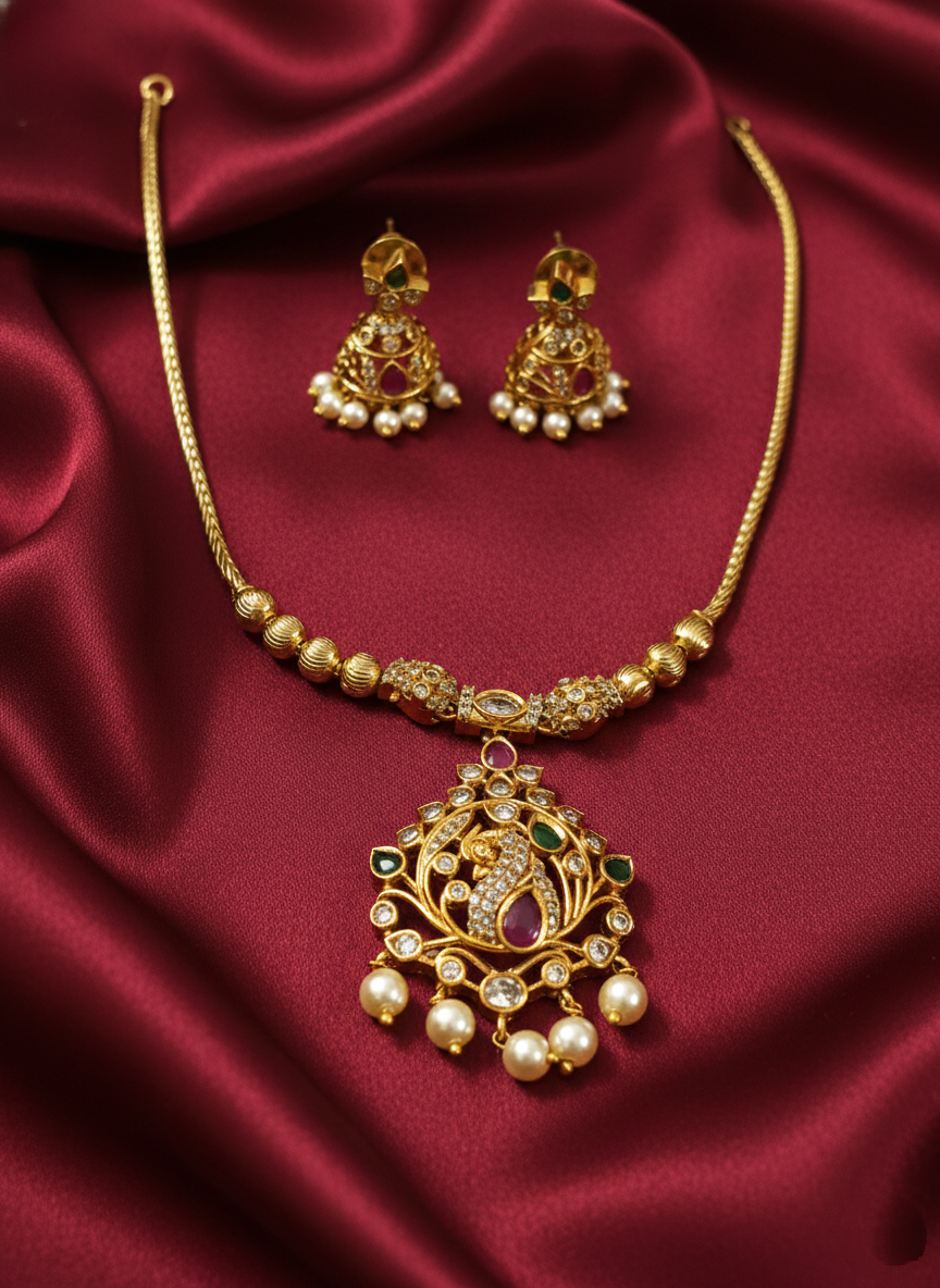 AD Pendant Necklace Set V78