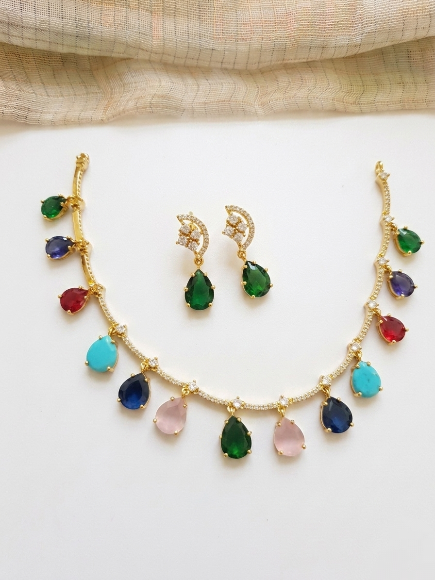 AD Stone Necklace V49
