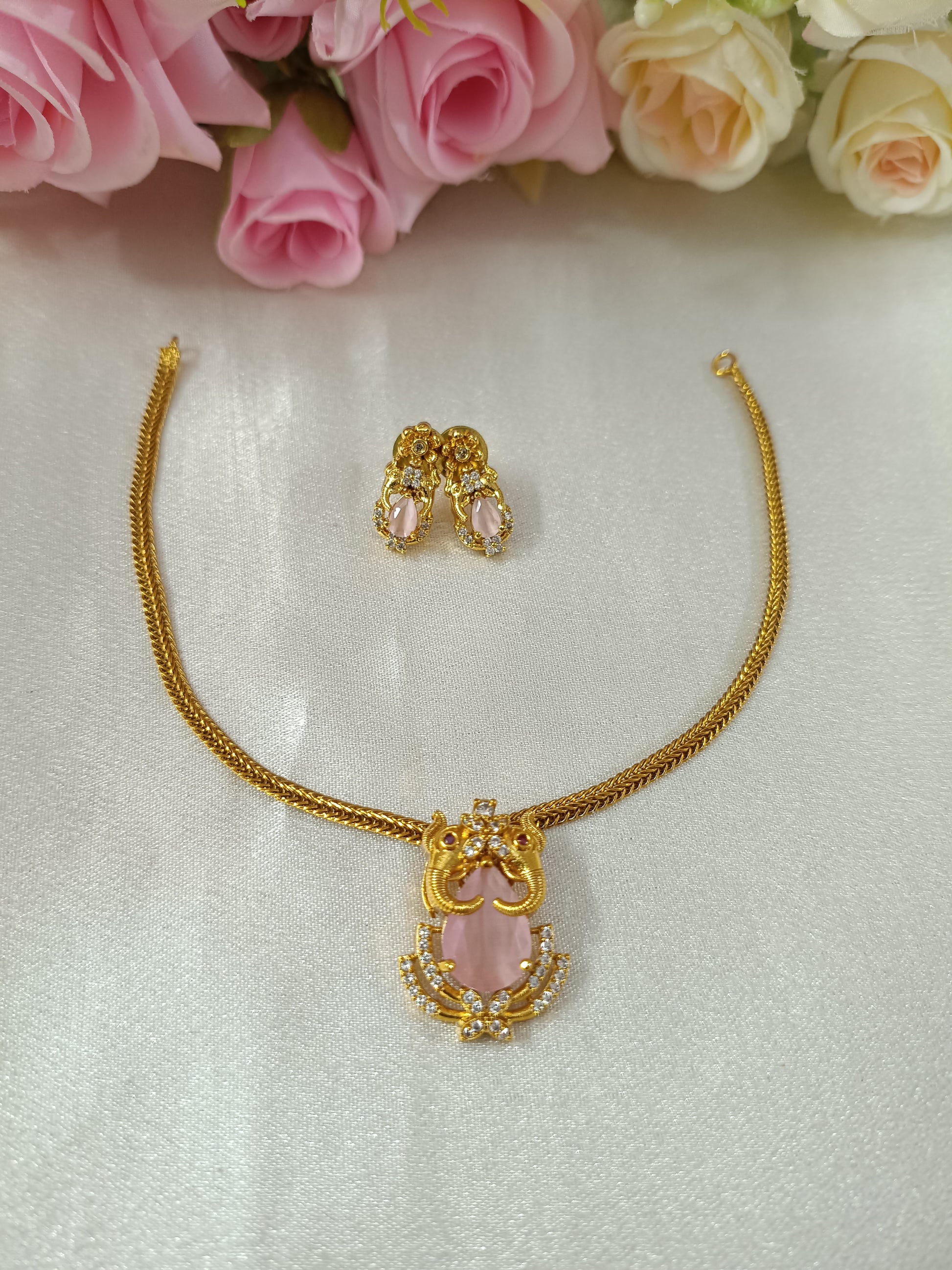 AD Elephant Necklace Set