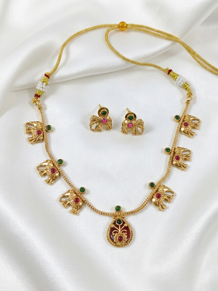 Elephant Necklace Set V4
