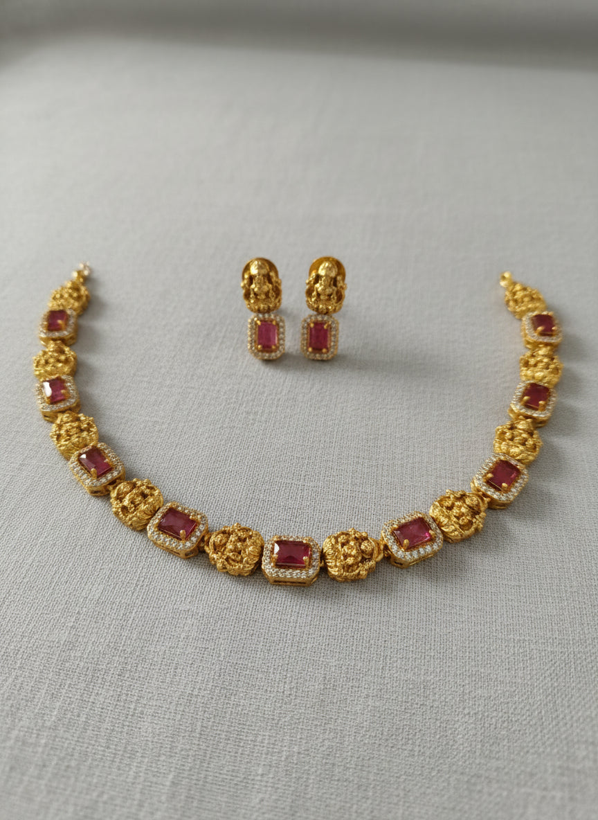 AD Lakshmi Necklace Set