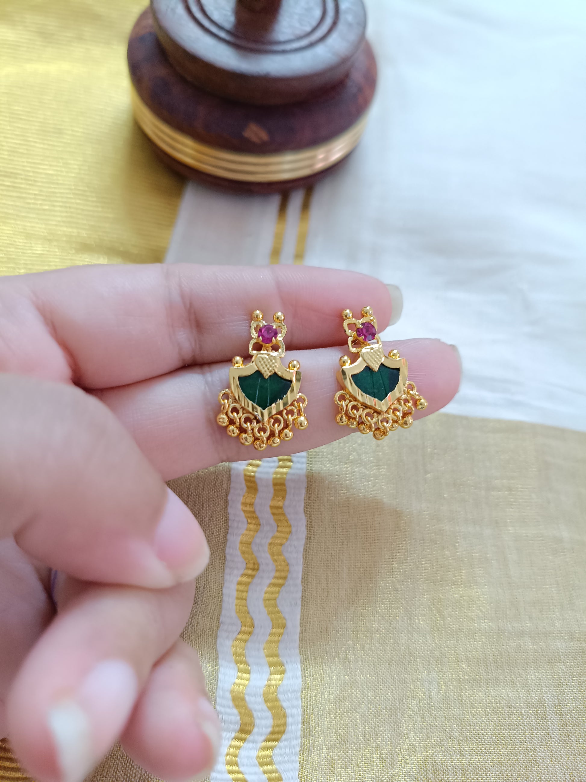 Micro Polish Traditional Palakka Earring
