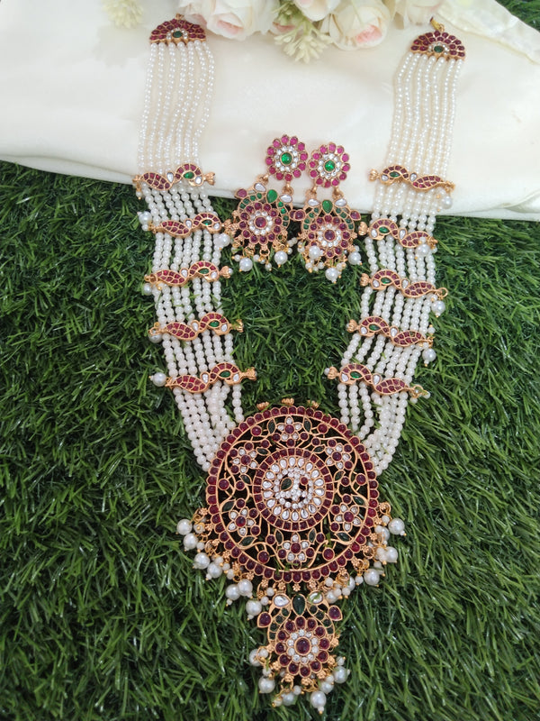 White Pearl Multi Layer Necklace