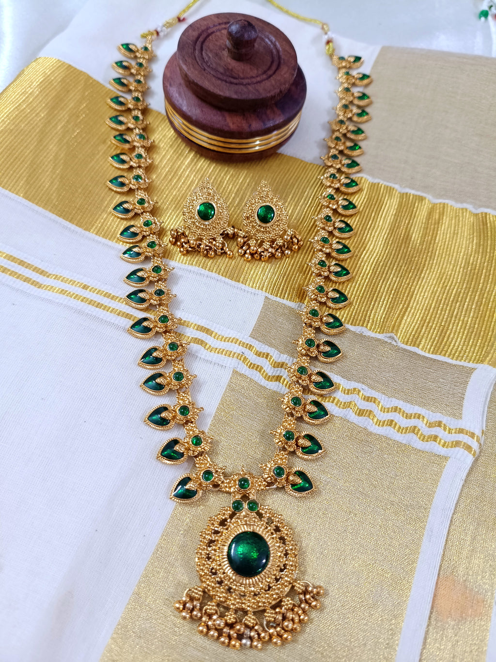 Palakka Long Necklace Set V3