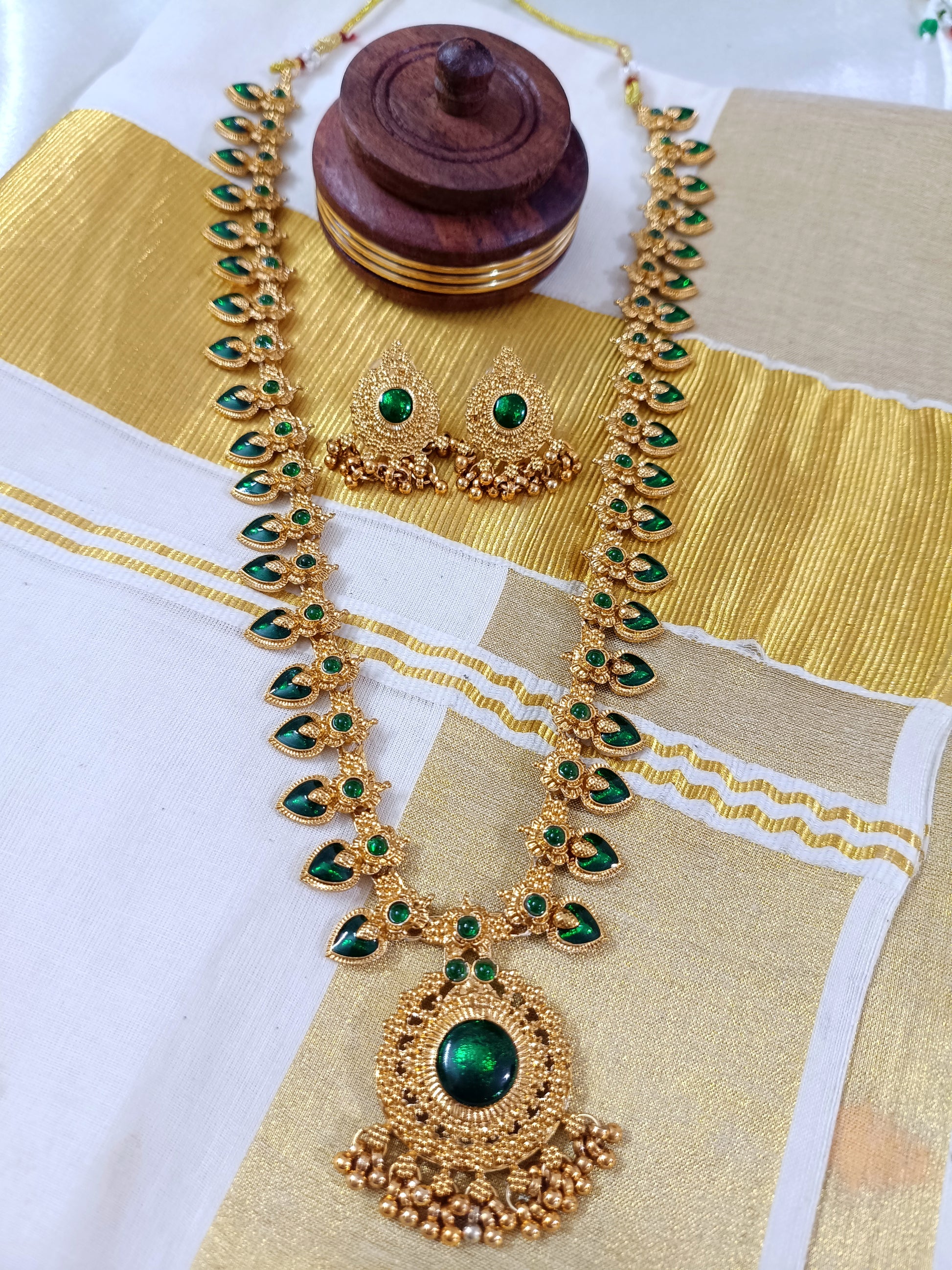 Palakka Long Necklace Set V3