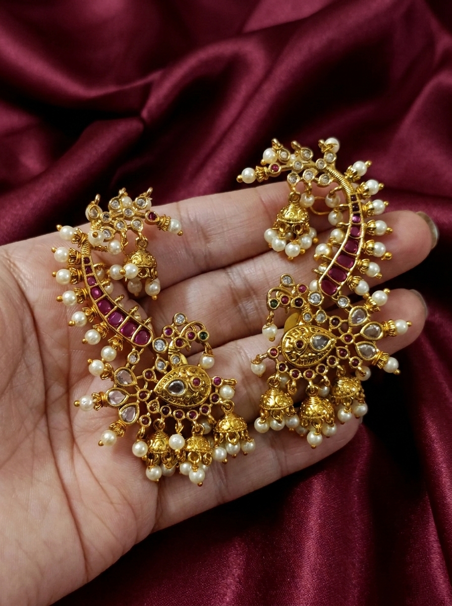 Peacock Earcuff Earring V6