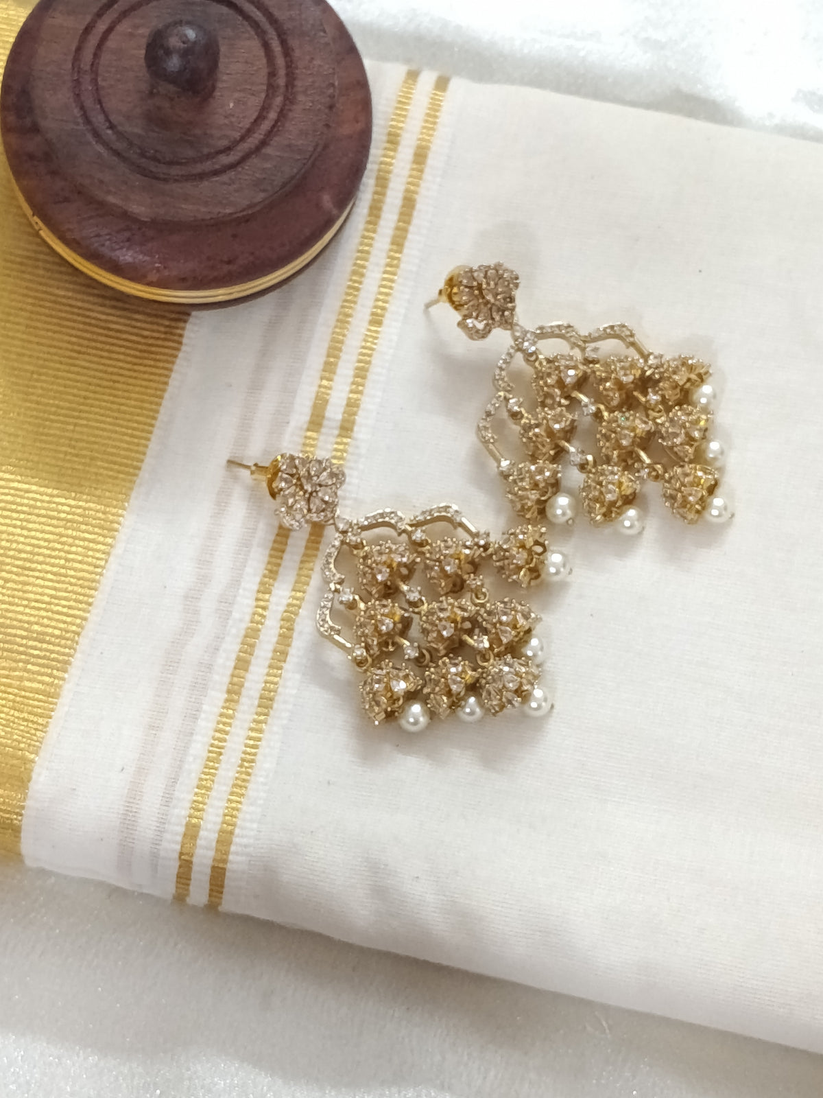 AD Multi Layer Jhumka Earring