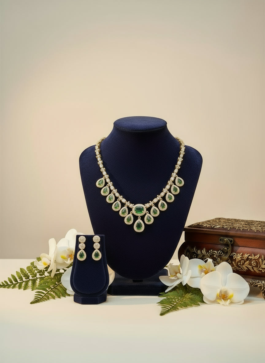 AD Petal Drop Necklace Set