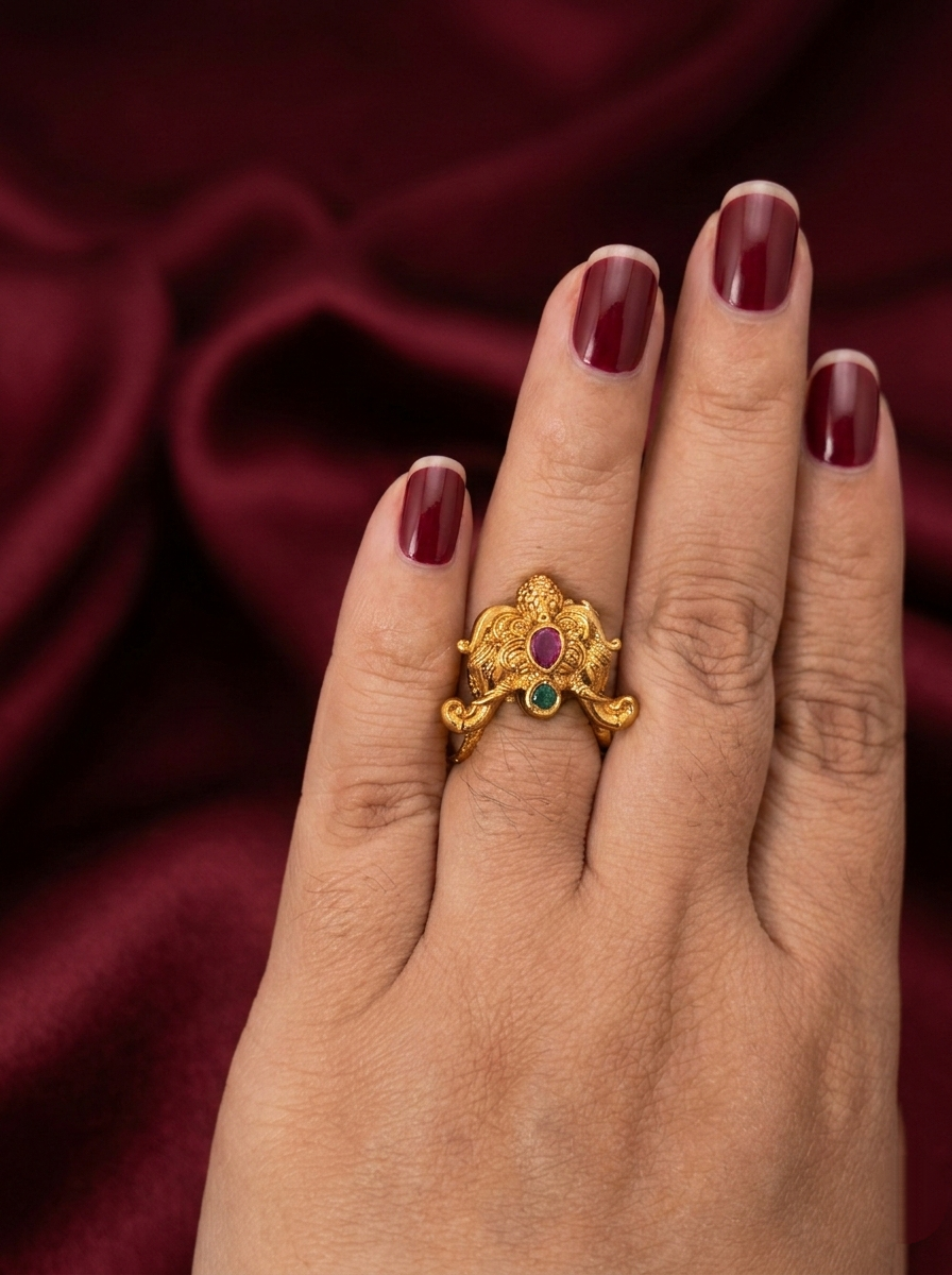 Matte Finish Non Idol Vanki Finger Ring
