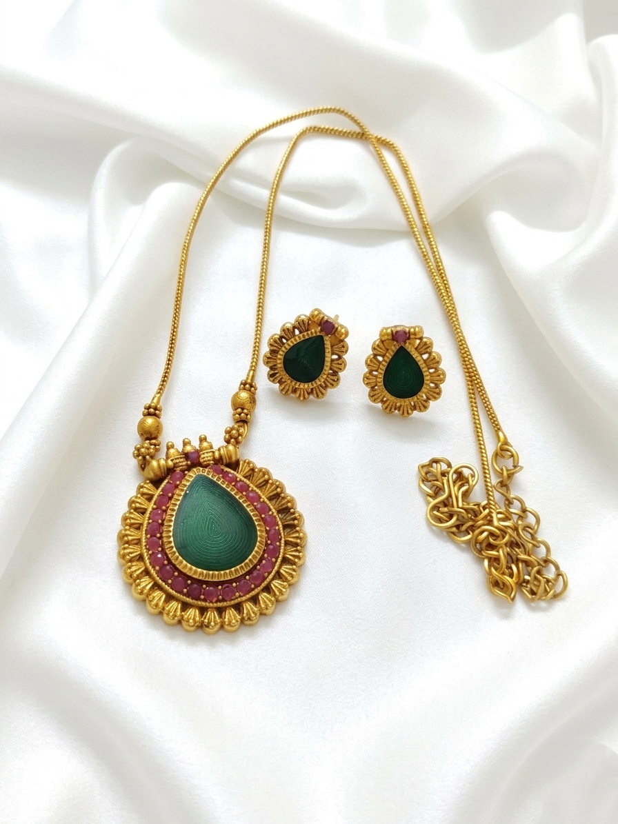 Low Budget Palakka Gopi Long Necklace Set