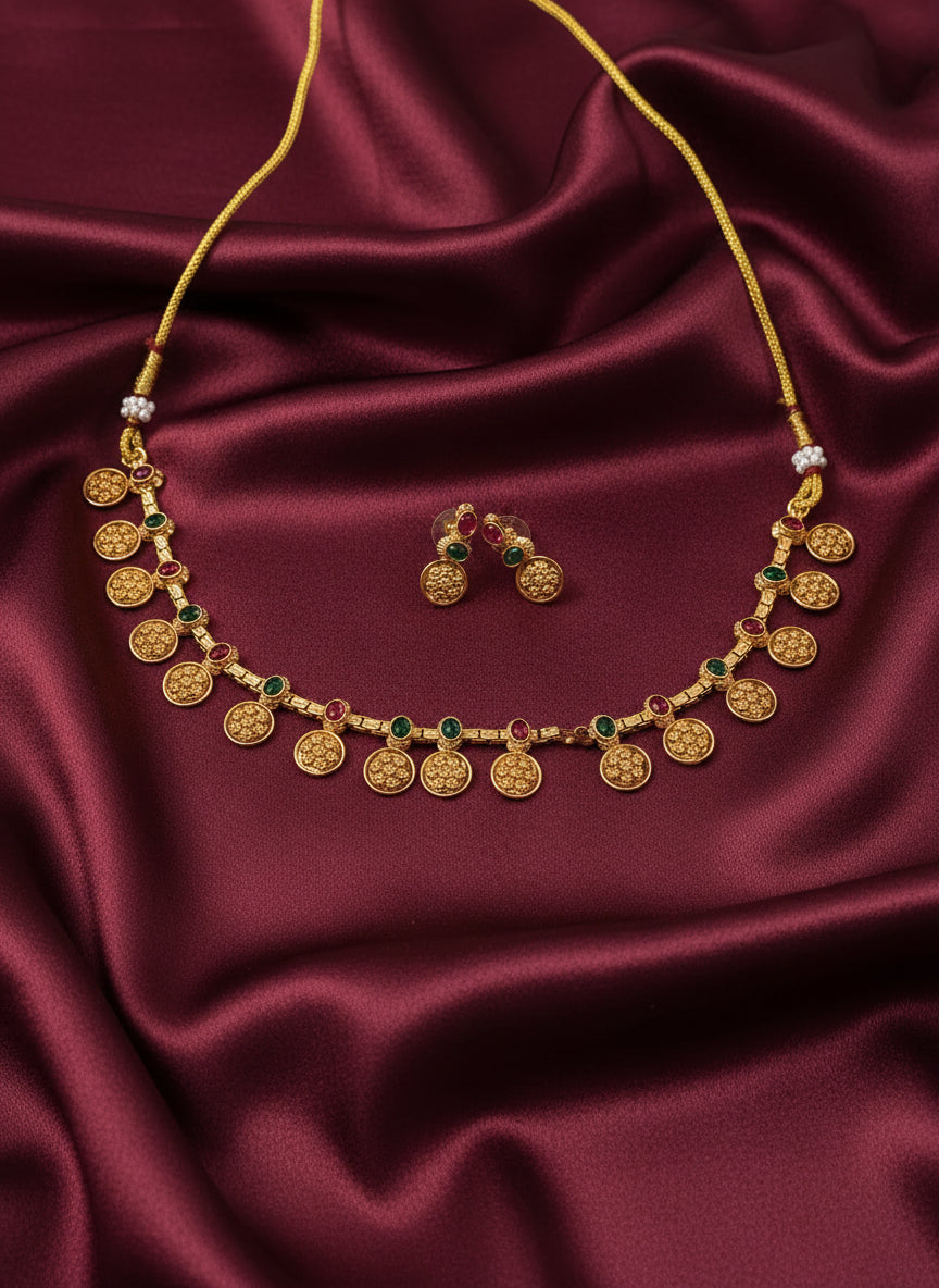 Non idol Coin Necklace Set