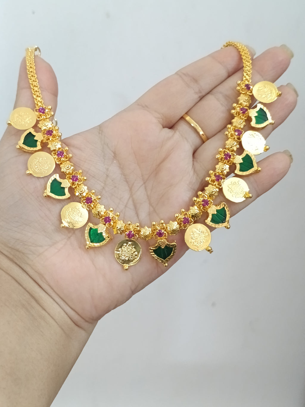Micro Polish Coin Palakka Necklace