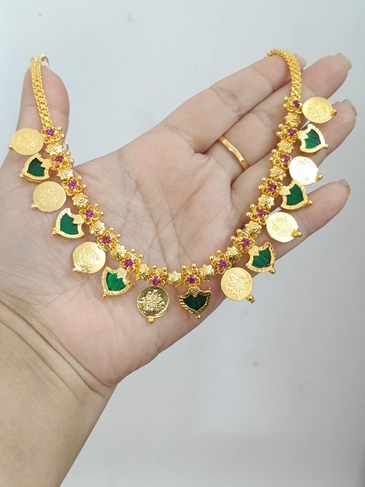 Micro Polish Coin Palakka Necklace