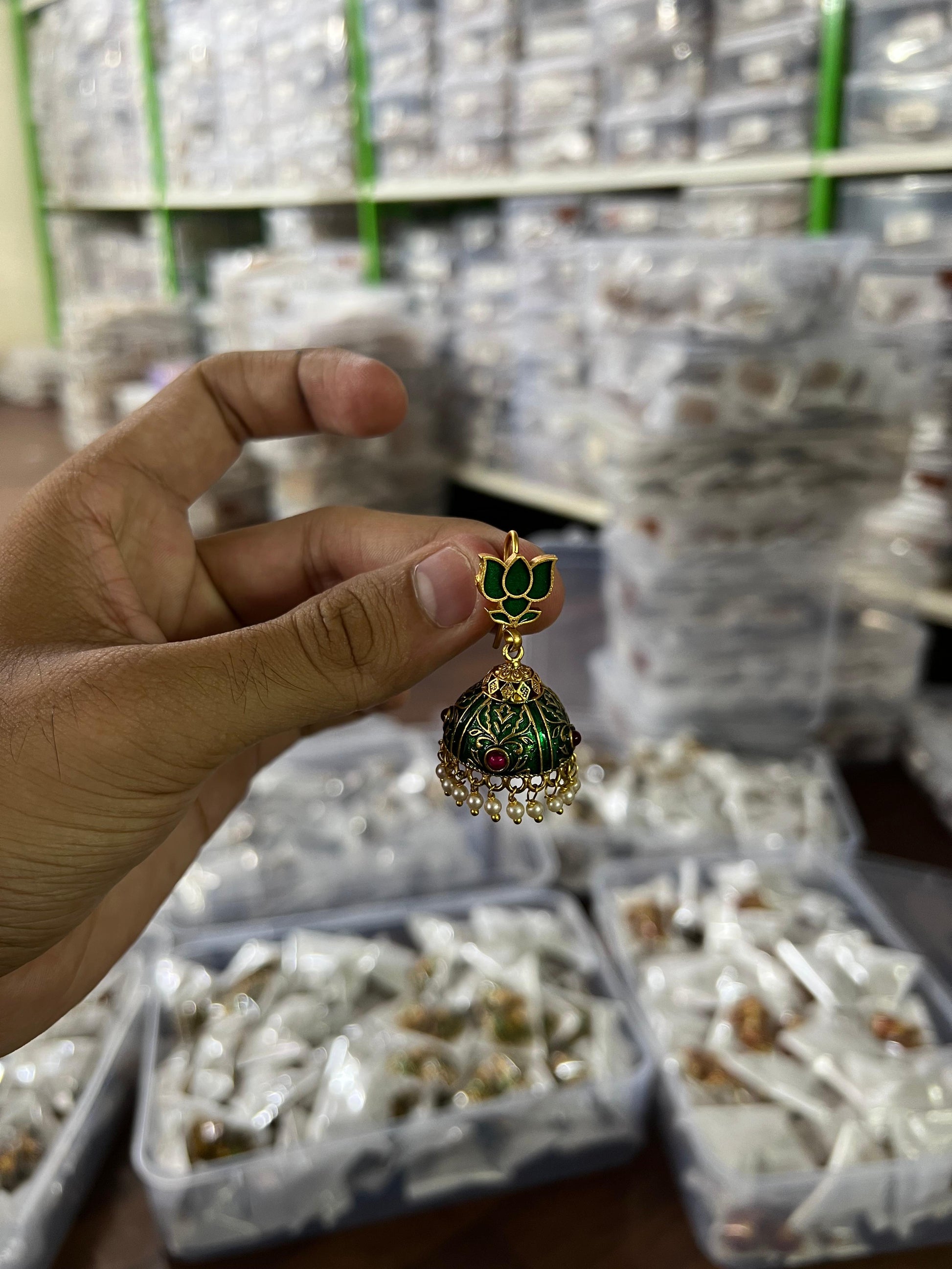 Lotus Jhumka