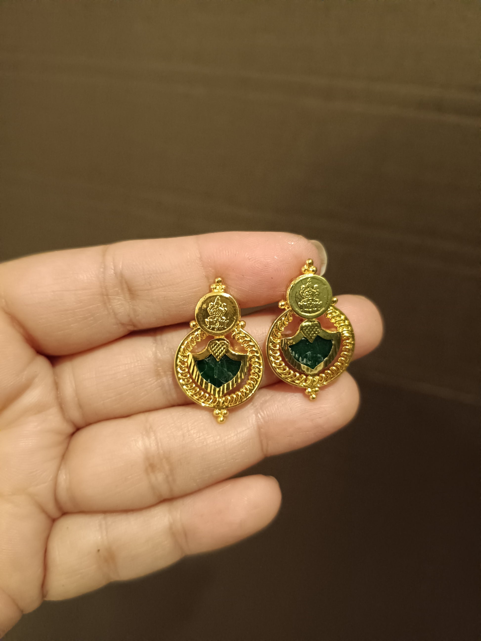Micro Polish Lakshmi Palakka Earring