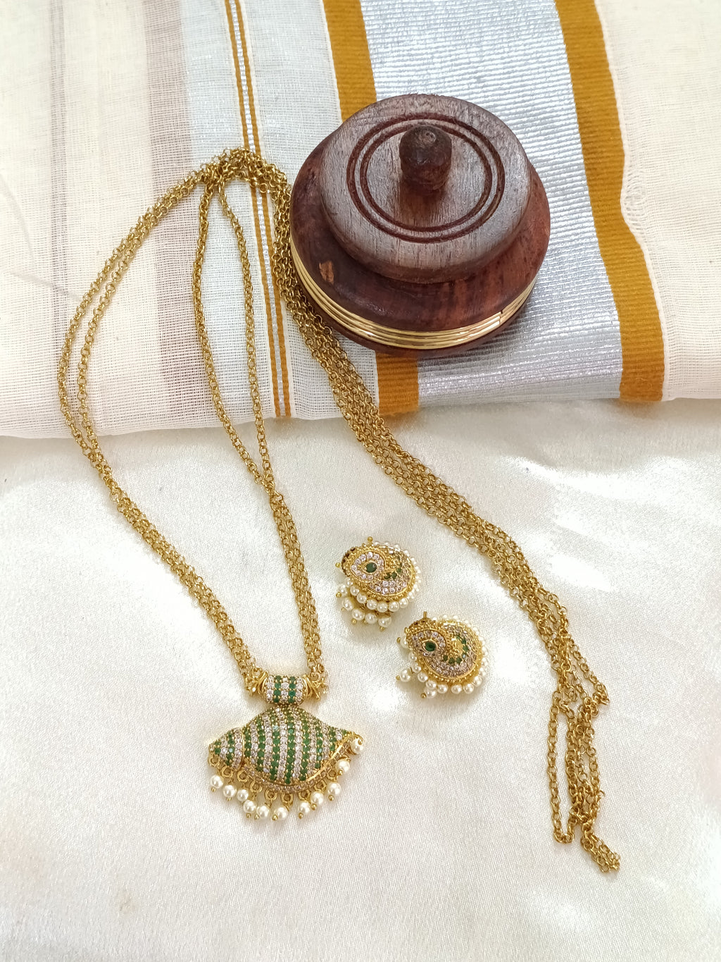 AD Pendant Mid Long Necklace Set V3