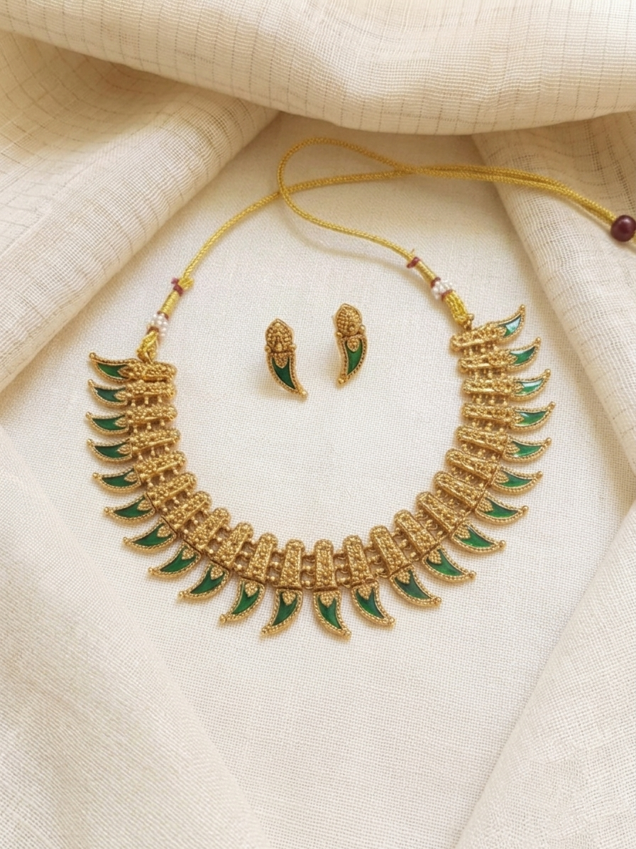 Palakka Mango Necklace Set V4