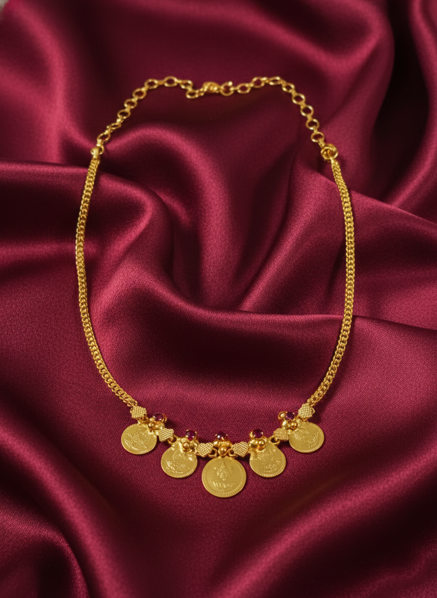 Micro Polish Coin Necklace