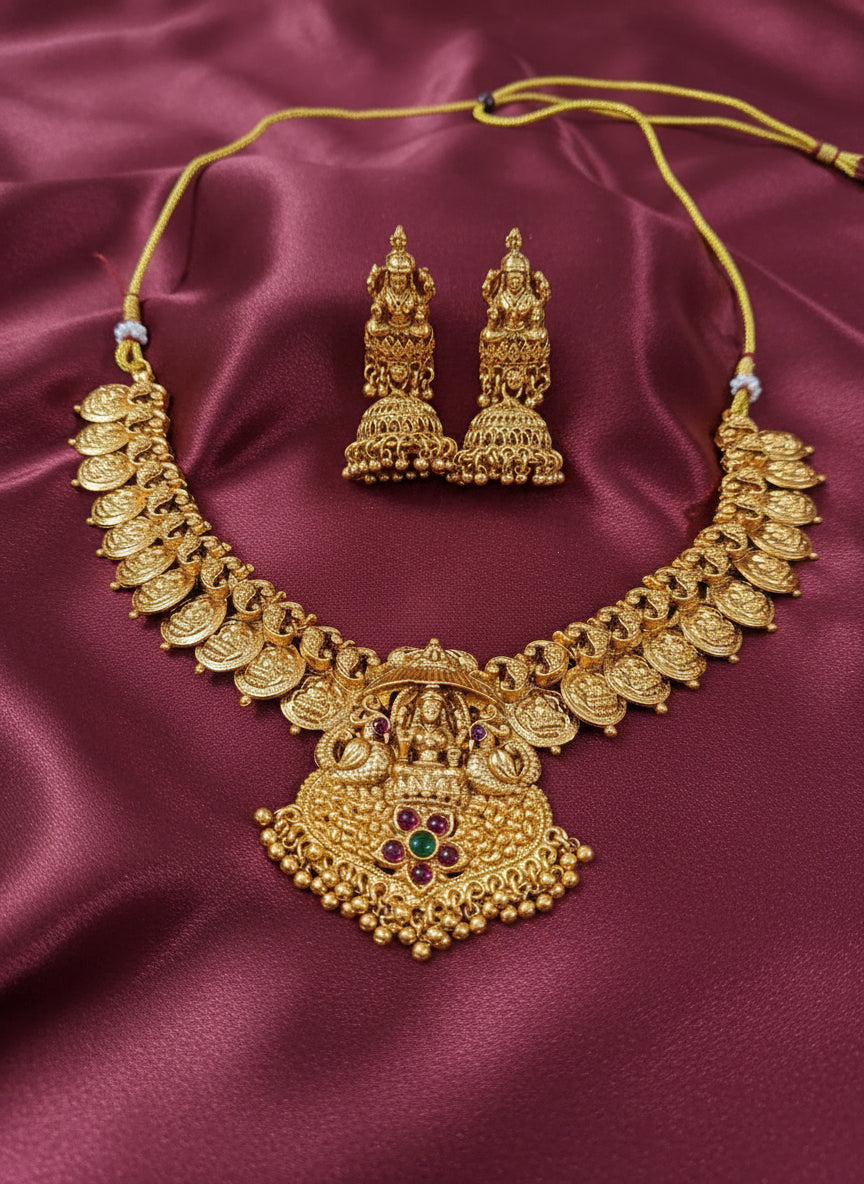 Lakshmi Coin Nagas Necklace Set