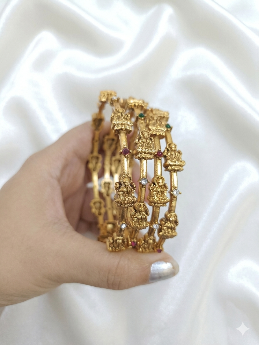 Low Budget Lakshmi Bangle Set of 4 V2