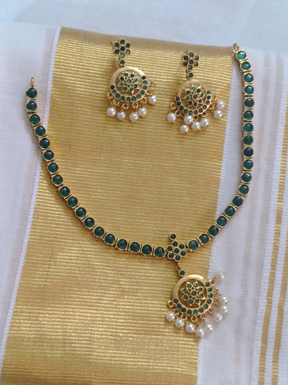 Matte Finish Attigai Necklace Set