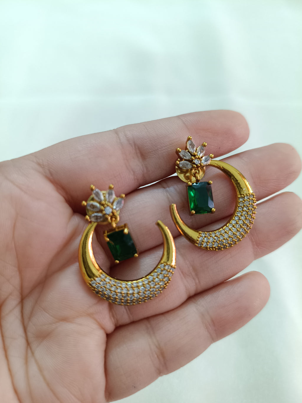 AD Half Moon Earring
