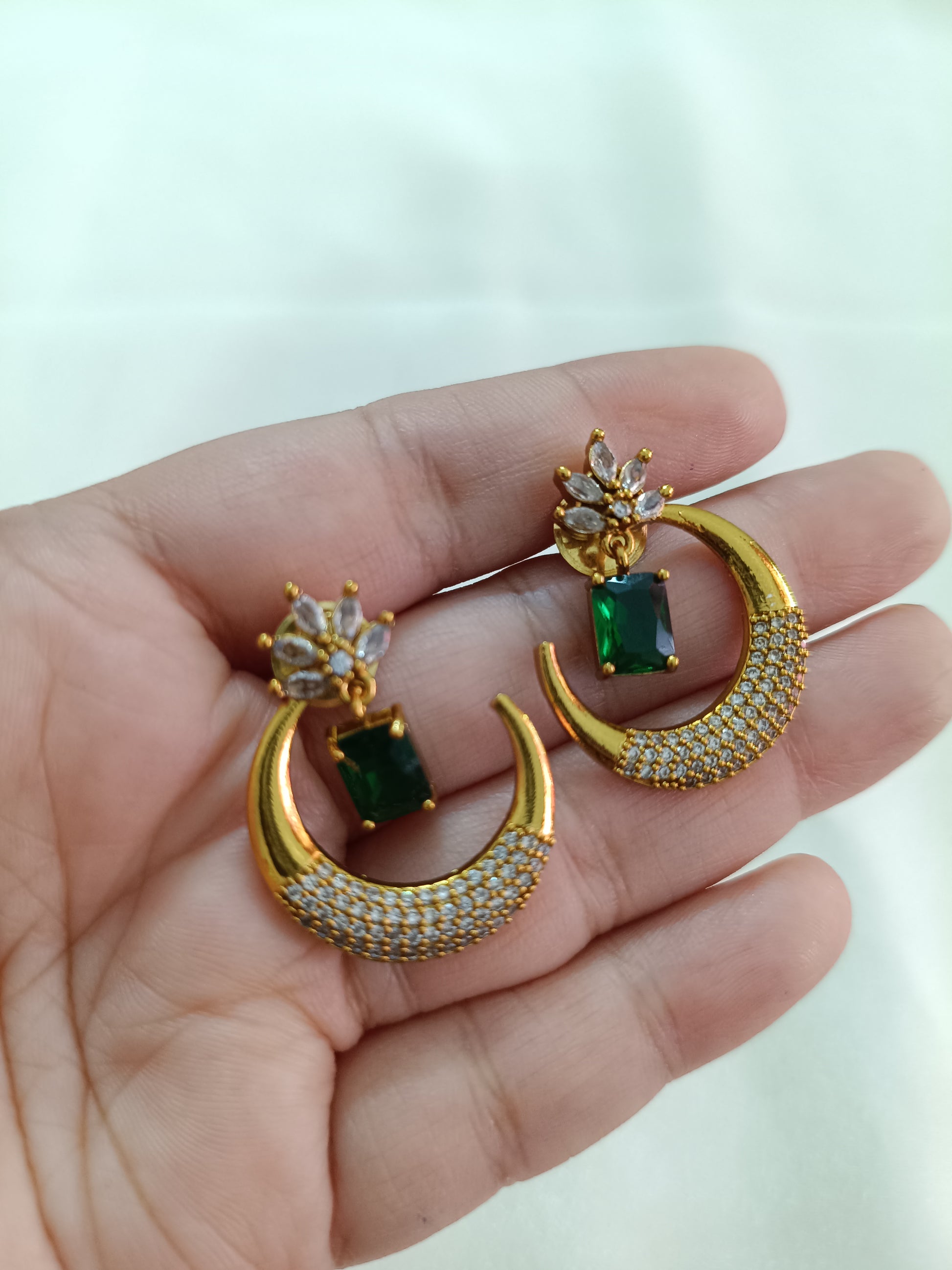 AD Half Moon Earring