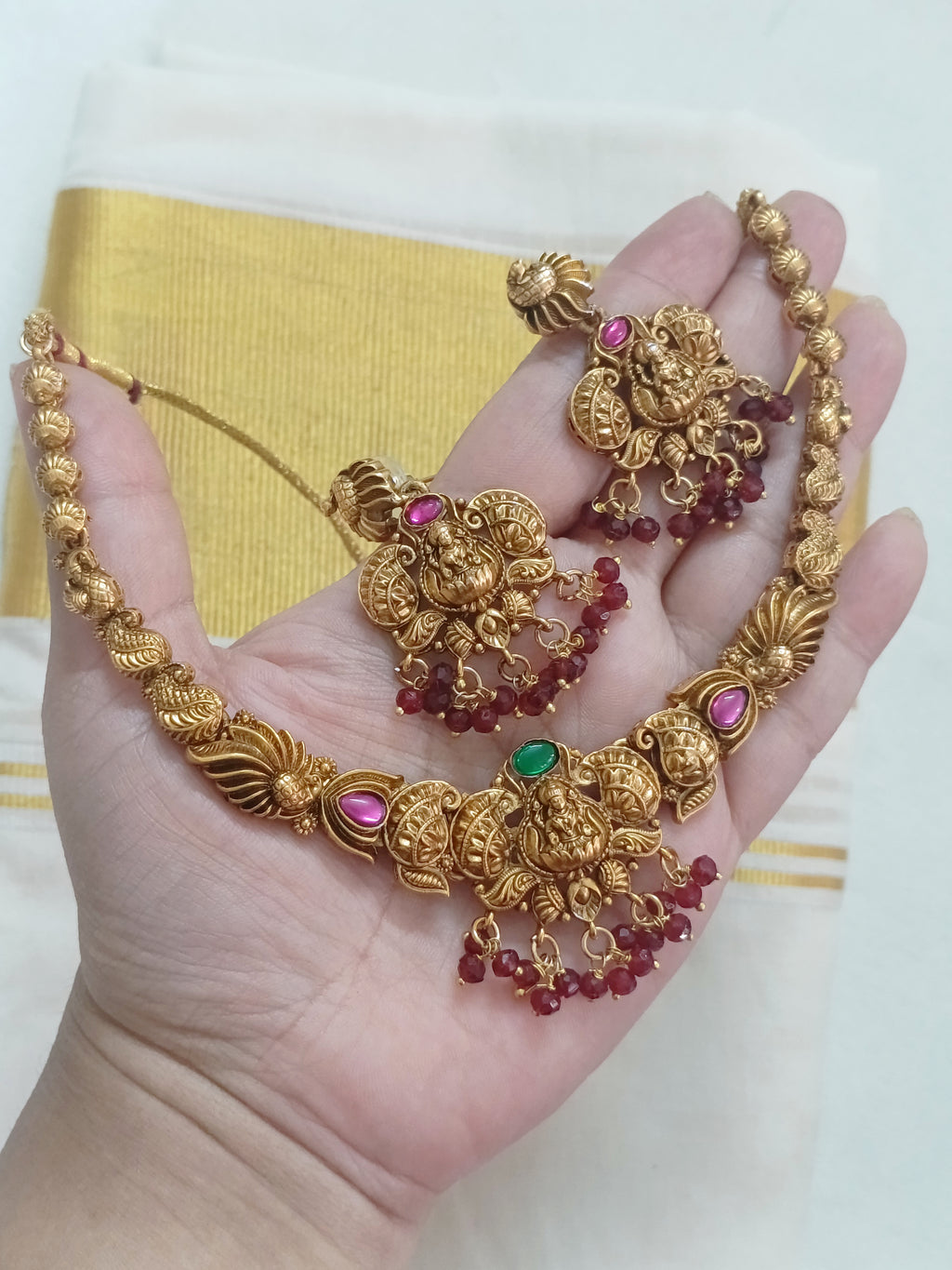 Lakshmi Nagas Necklace Set V210