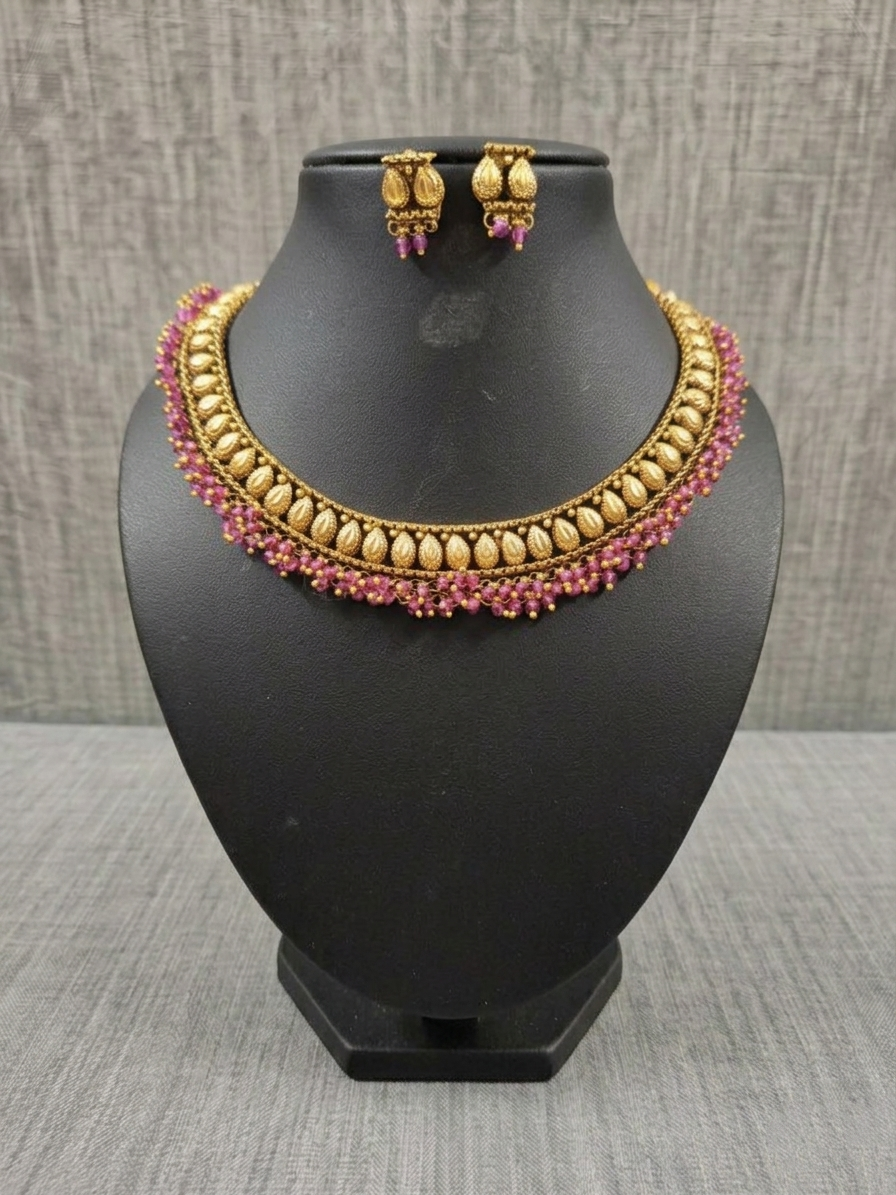 Matte Finish Necklace Set V169
