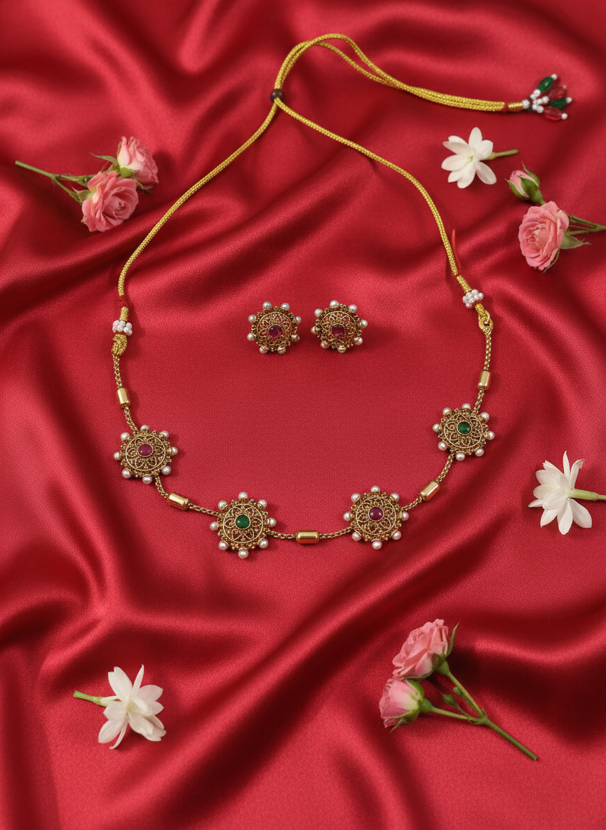 Matte Finish Chakra Necklace Set