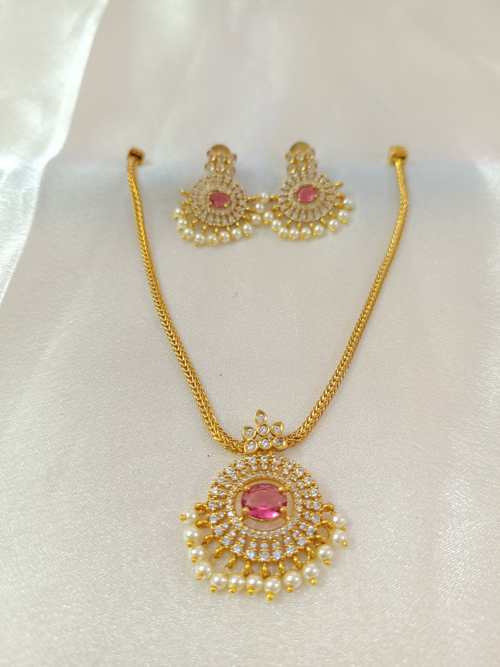 AD Stone Necklace Set V40