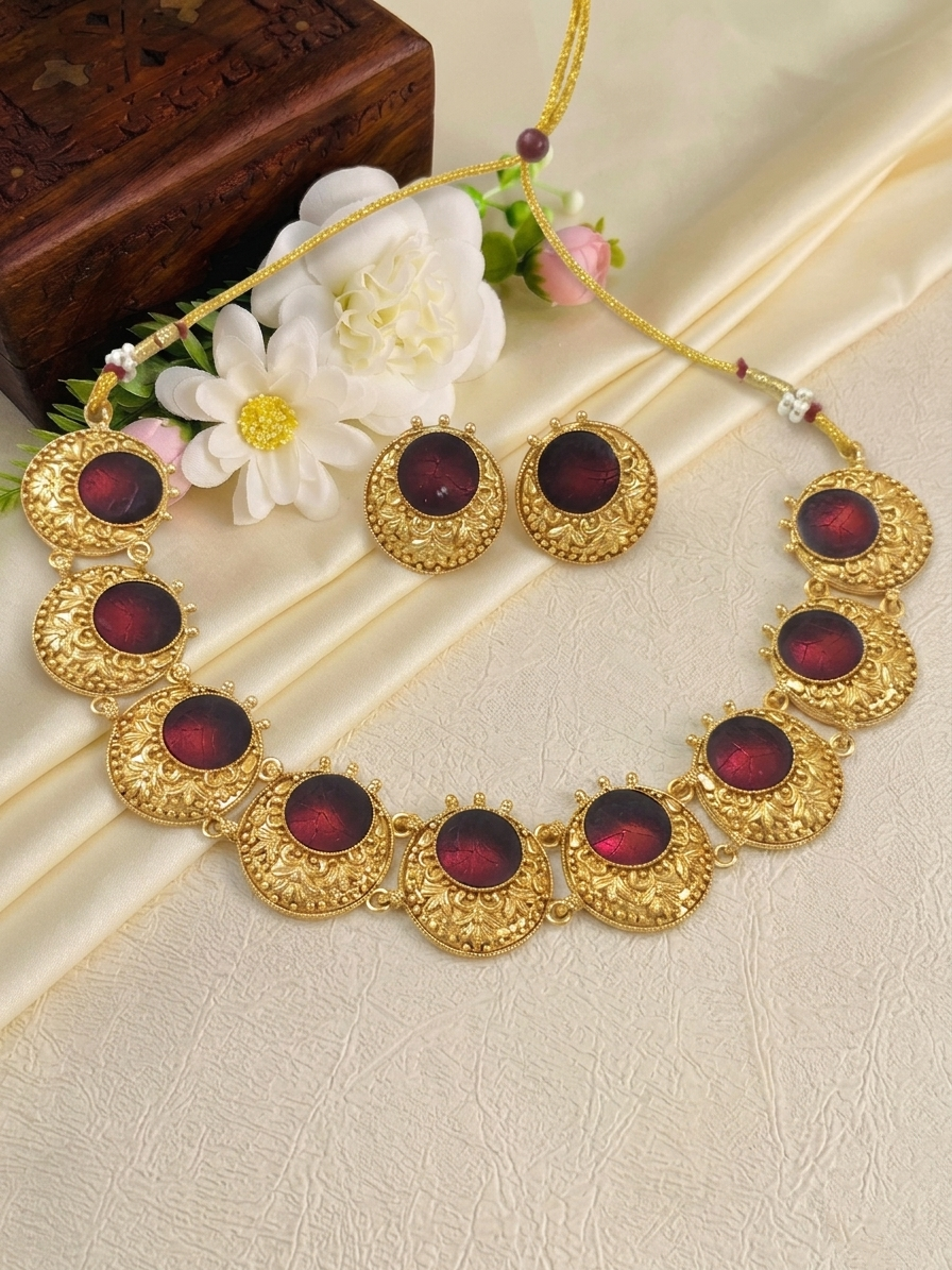 Fusion Palakka Necklace Set V1