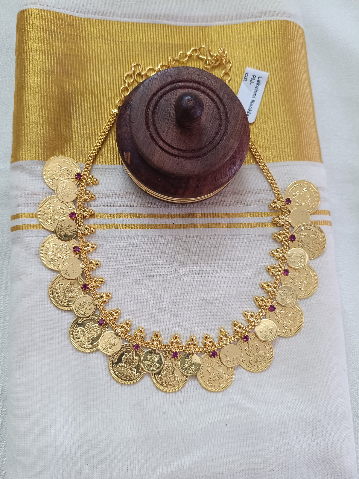 Micro Polish Lakshmi Coin Necklace V5