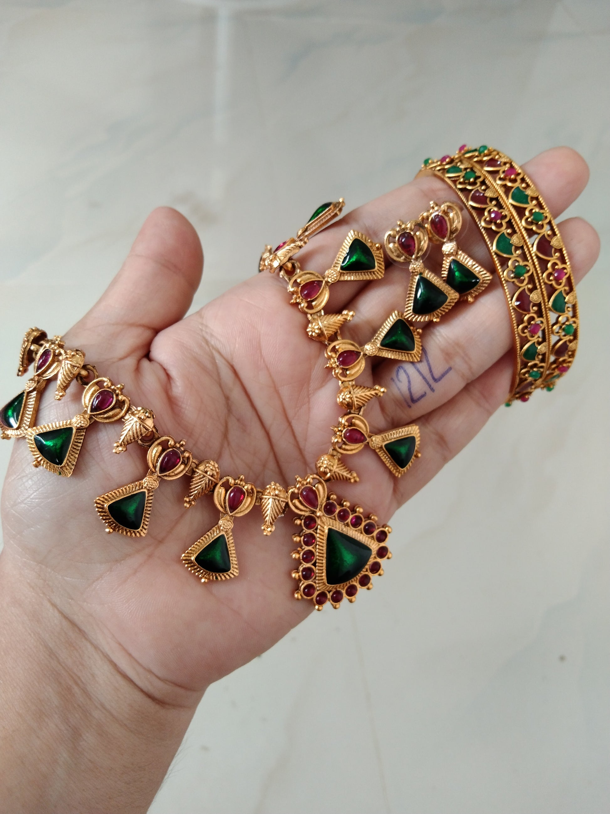 Palakka Multi Necklace Combo Set