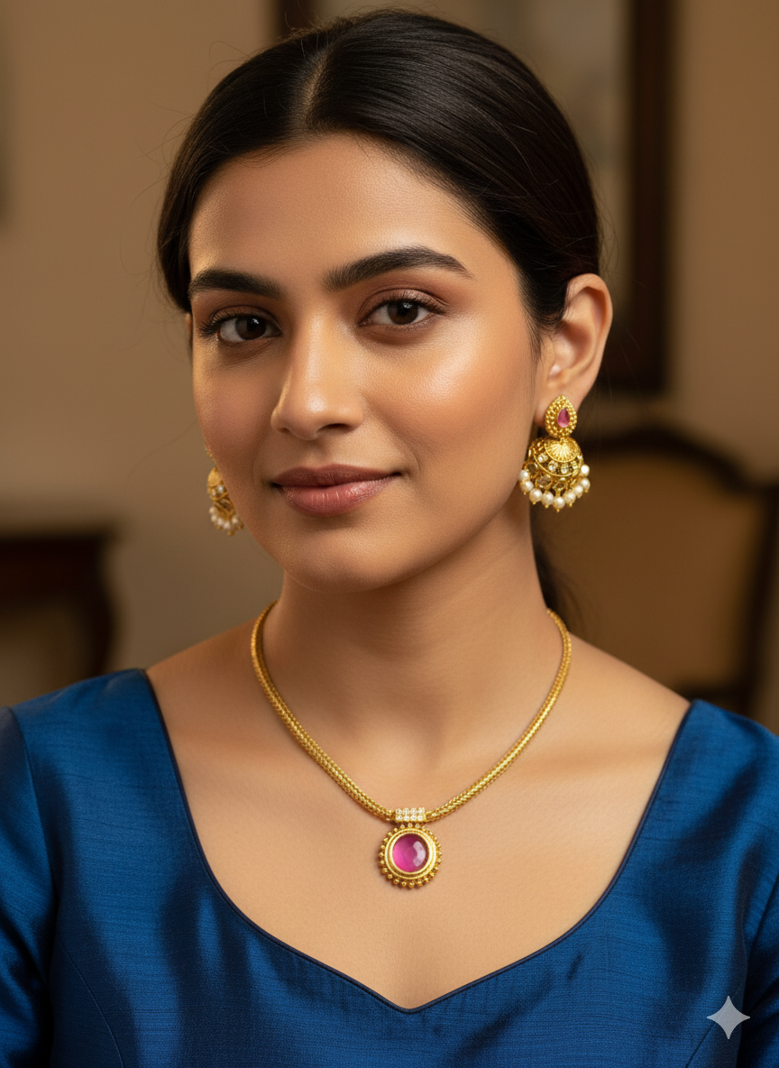 Round Palakka Necklace set V2