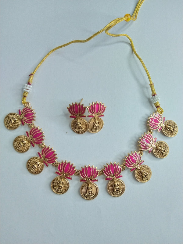 Lotus Coin Necklace Set V2