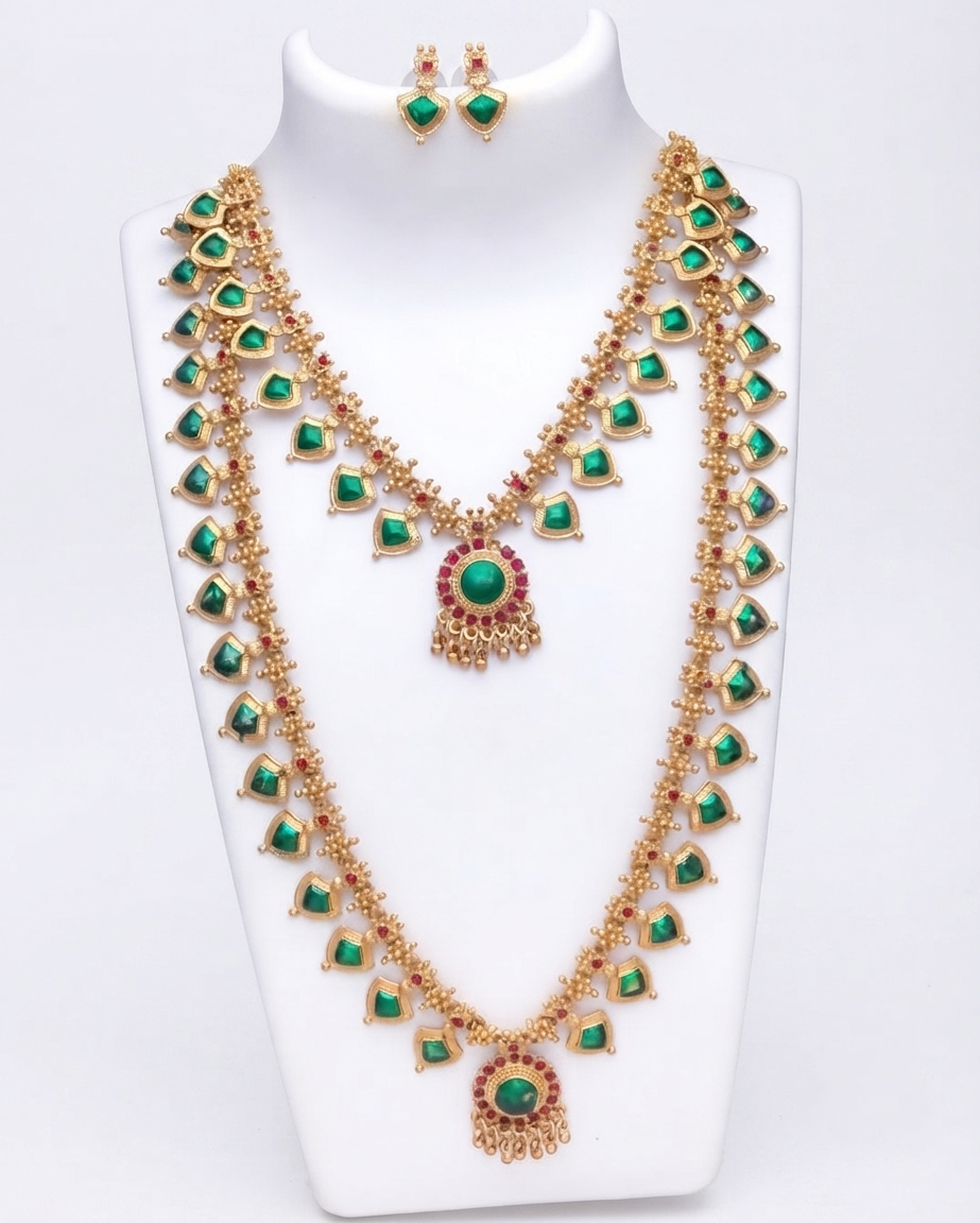 Palakka Combo Necklace Set