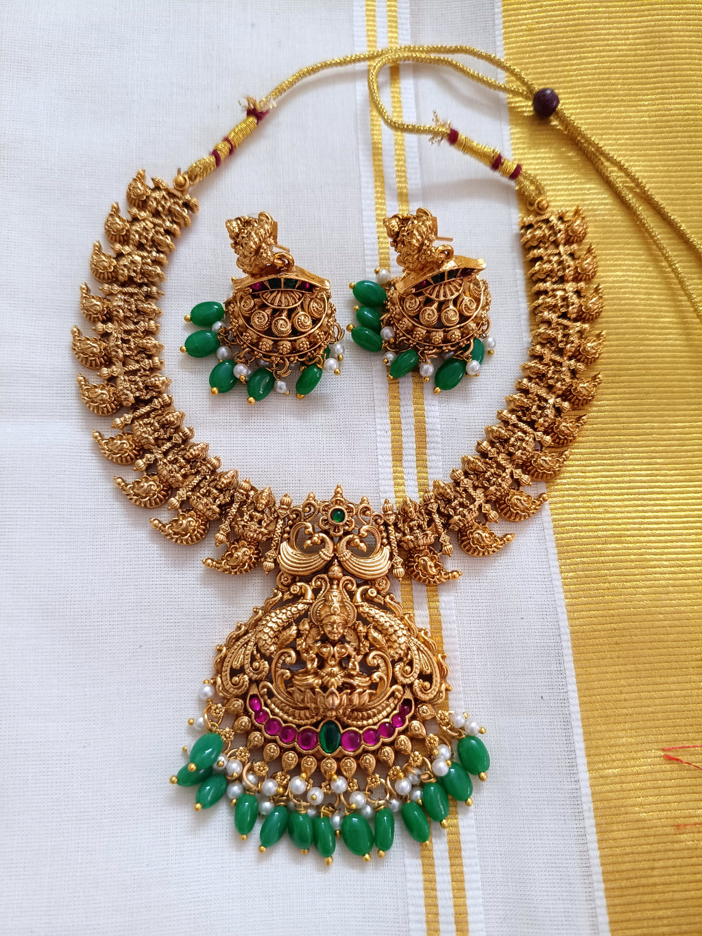 Lakshmi Nagas Necklace Set V19