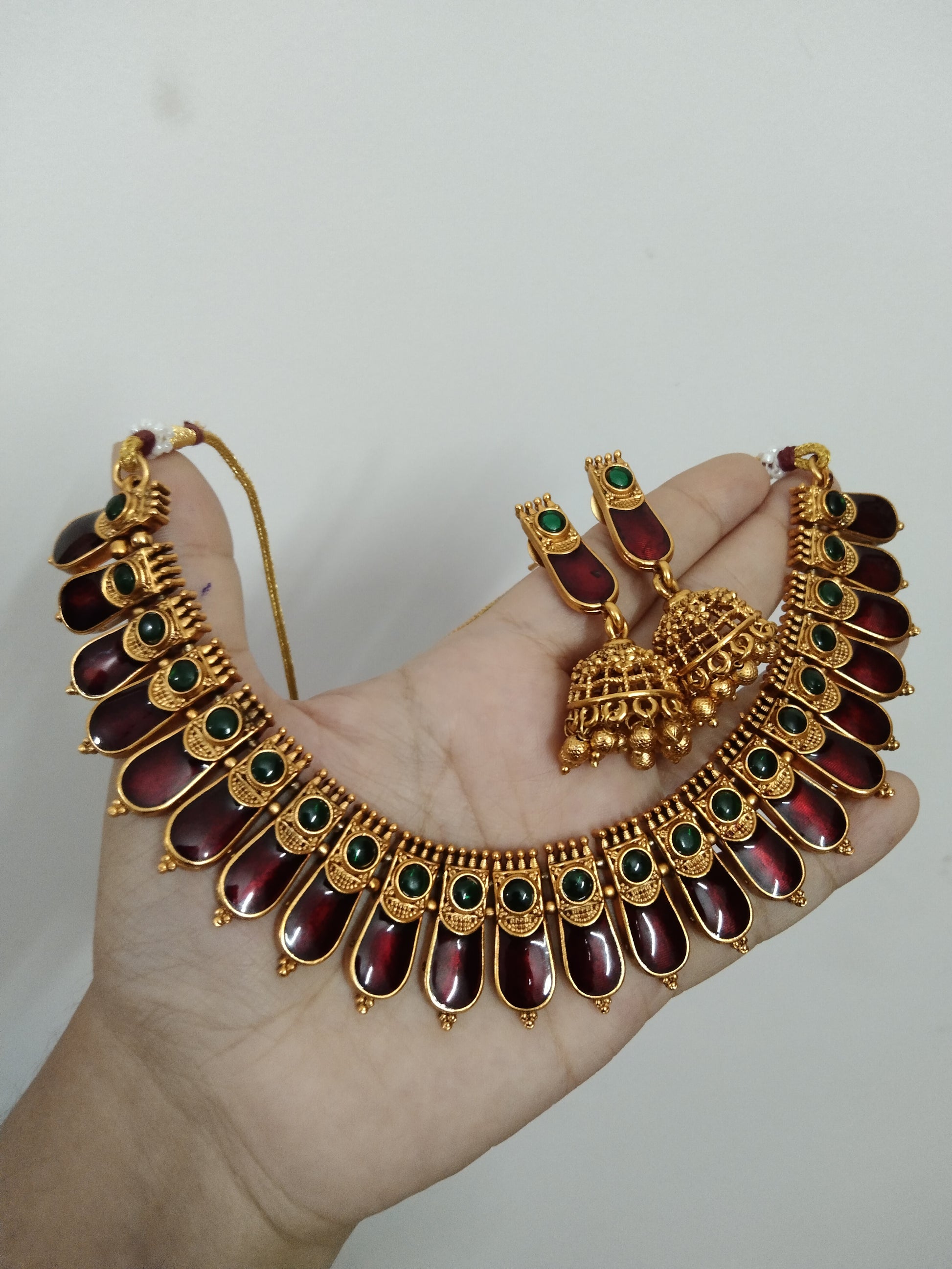Nagapadam Necklace Set Jhumka V3