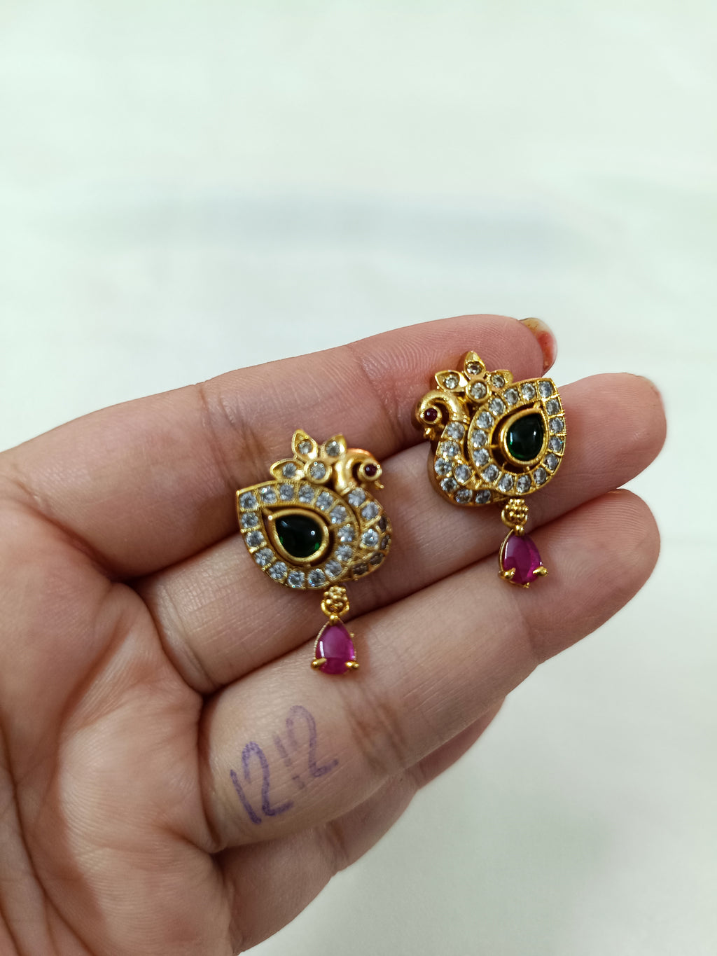 AD Peacock Stud Earring