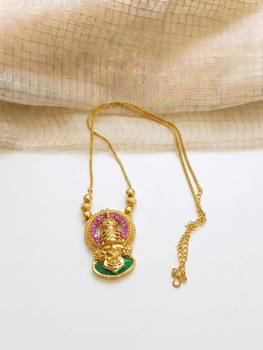 Kathakali Pendant Mid Long Necklace V1