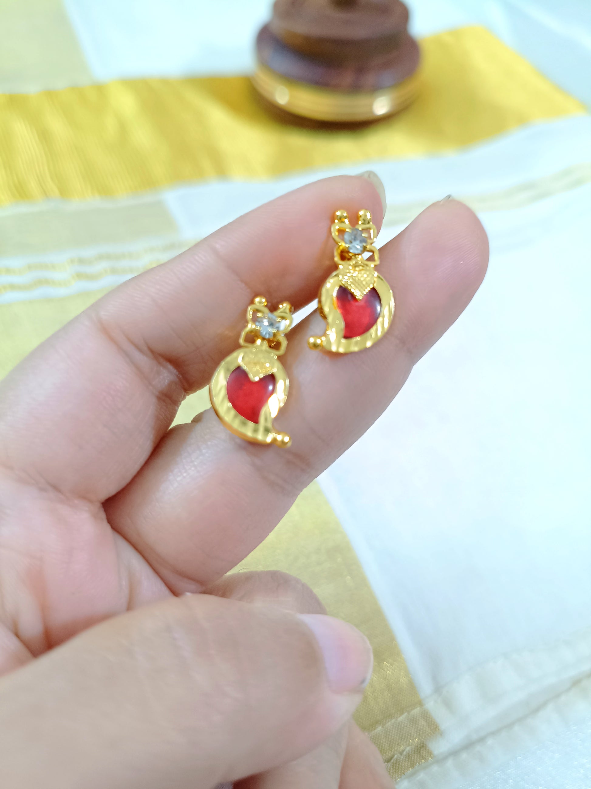 Micro Polish Palakka Mango Earring